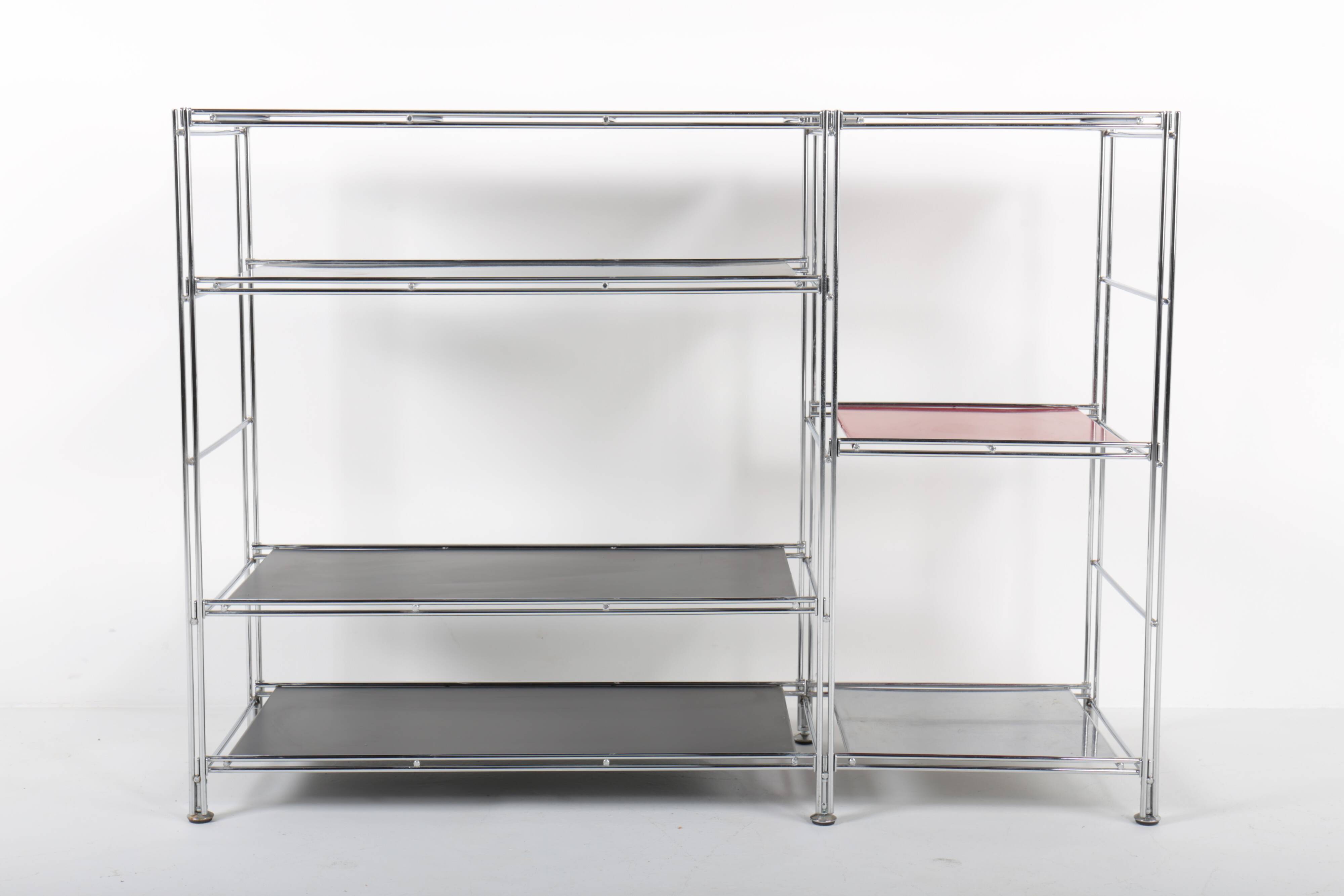 Vintage modular metal shelf