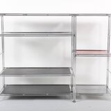 Vintage modular metal shelf