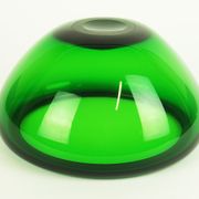 Green glass cut by Holmegaard