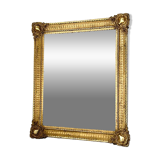 Mirror from the Restoration period, antique gilded, 19th century.