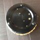 Round ceiling lamp in amber glass / vintage 60s-70s
