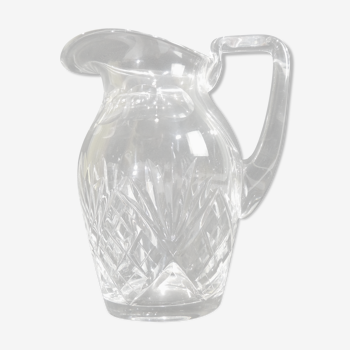 St. Louis crystal water pitcher signed