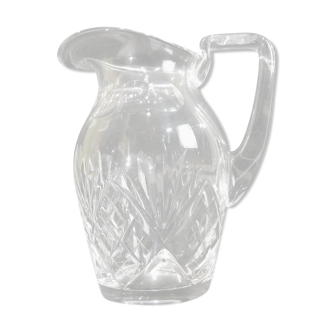 St. Louis crystal water pitcher signed