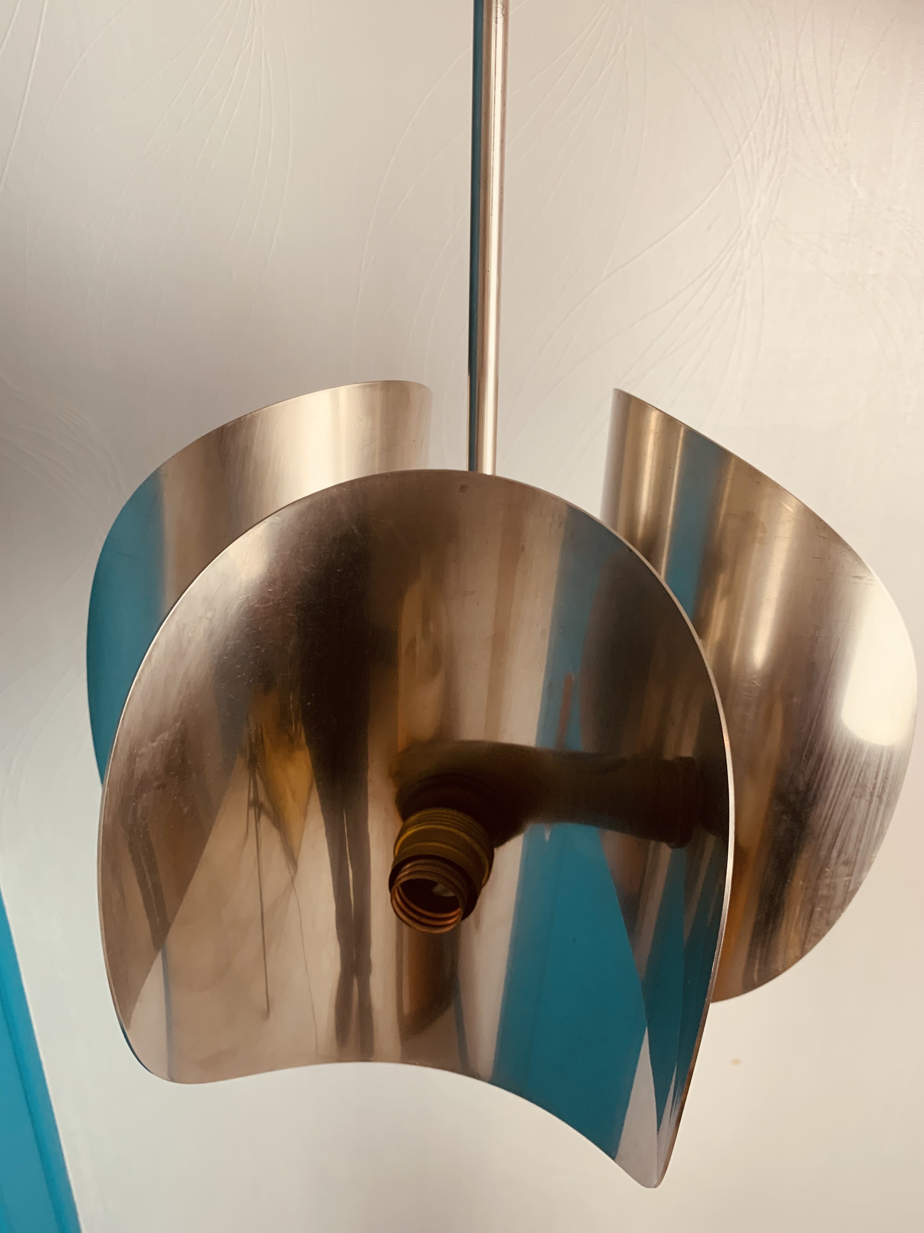 Space Age Chrome Chandelier - 3 Lights