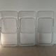 Set of 3 vintage white lacquered metal folding chairs Talin (Italy 70s)