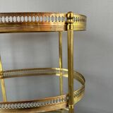 Table, Rolling Bar, Gilded Brass Serving Trolley, 1960s, 20th Century