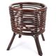 Planter pot cover in dark bamboo, 1960s