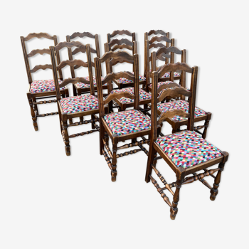 10 chaises rustiques campagne
