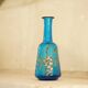 Legras blue enamelled glass carafe with wisteria decoration