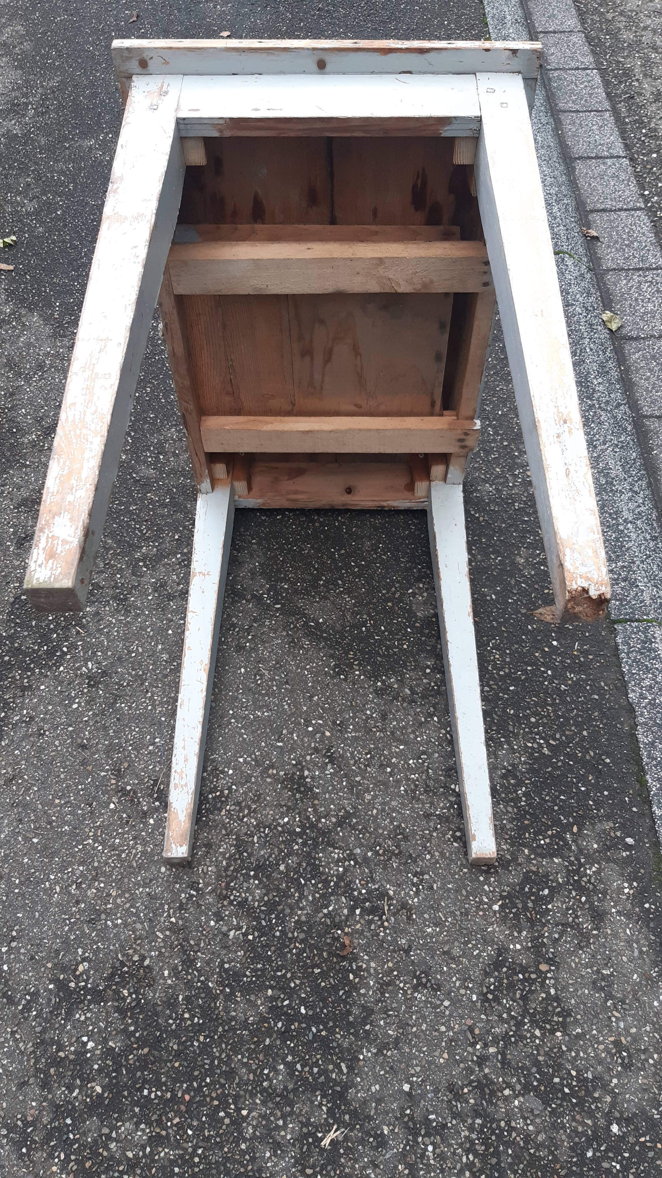 Desk in patinated wood, early 20th century