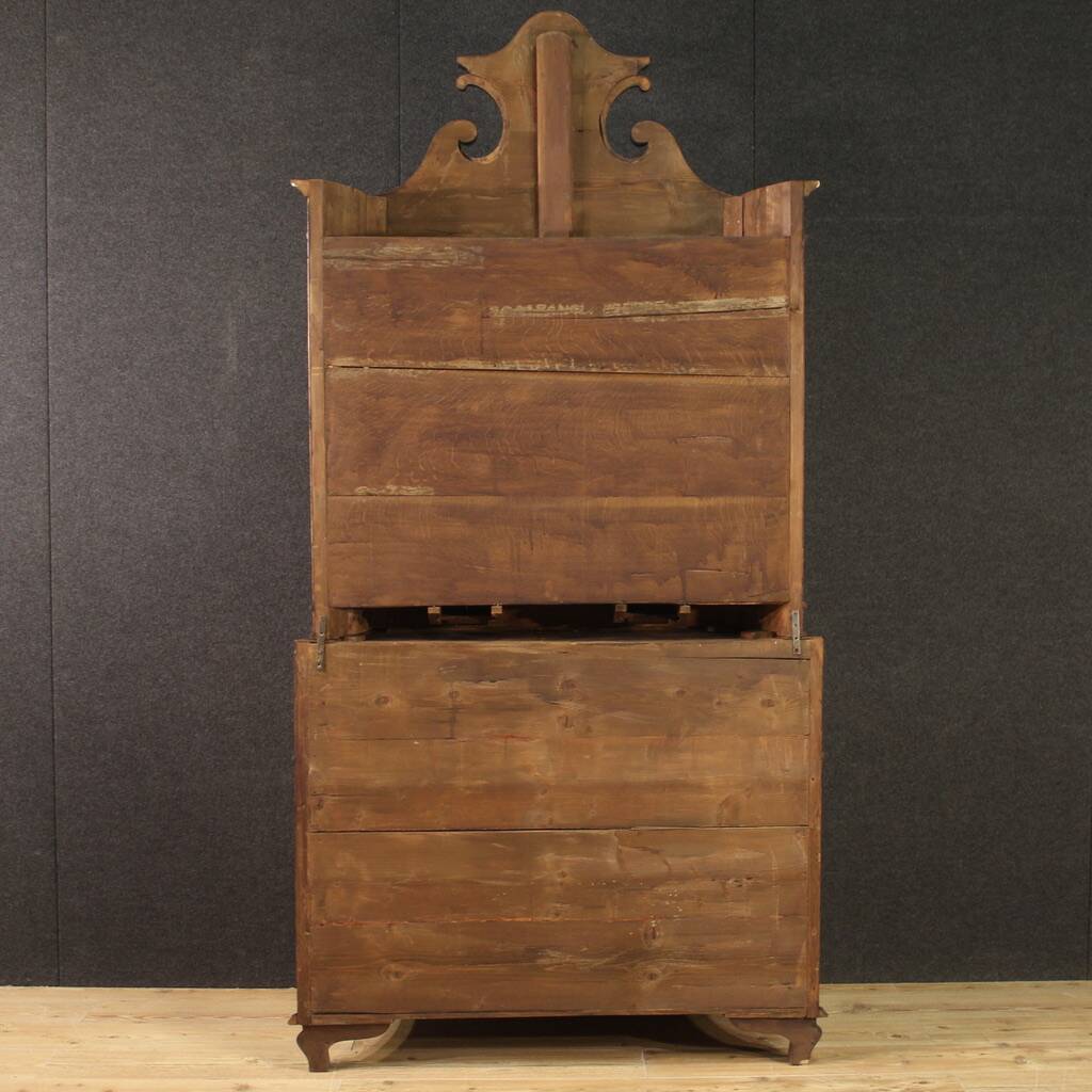 Grand trumeau lombard en bois du XXe siècle