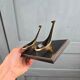 Double vintage black and gold pipe holder – Walter Bosse style from the 1950s