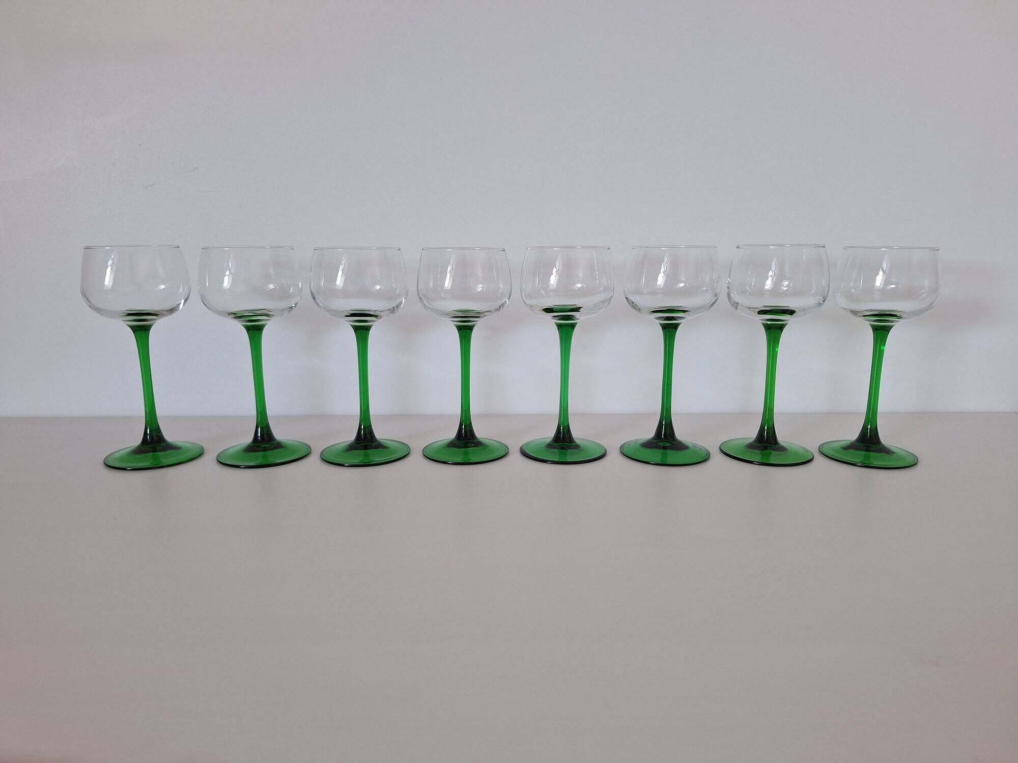 White wine glasses from Alsace
