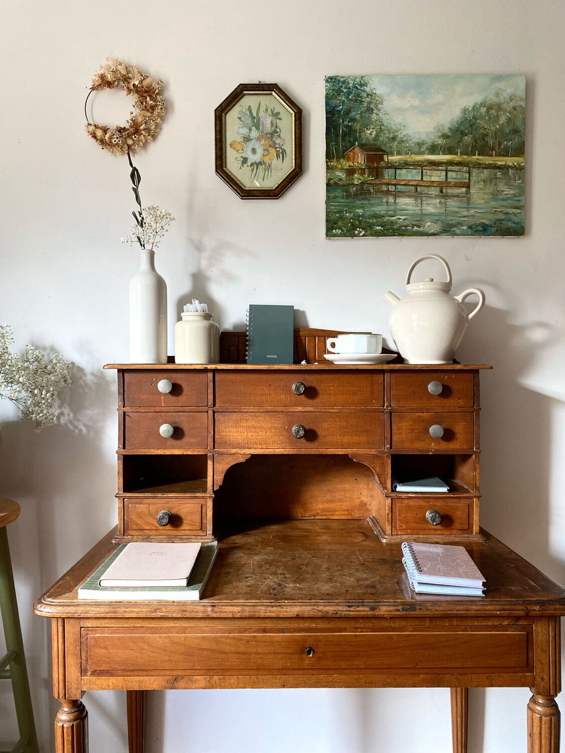 Vintage landscape oil on canvas