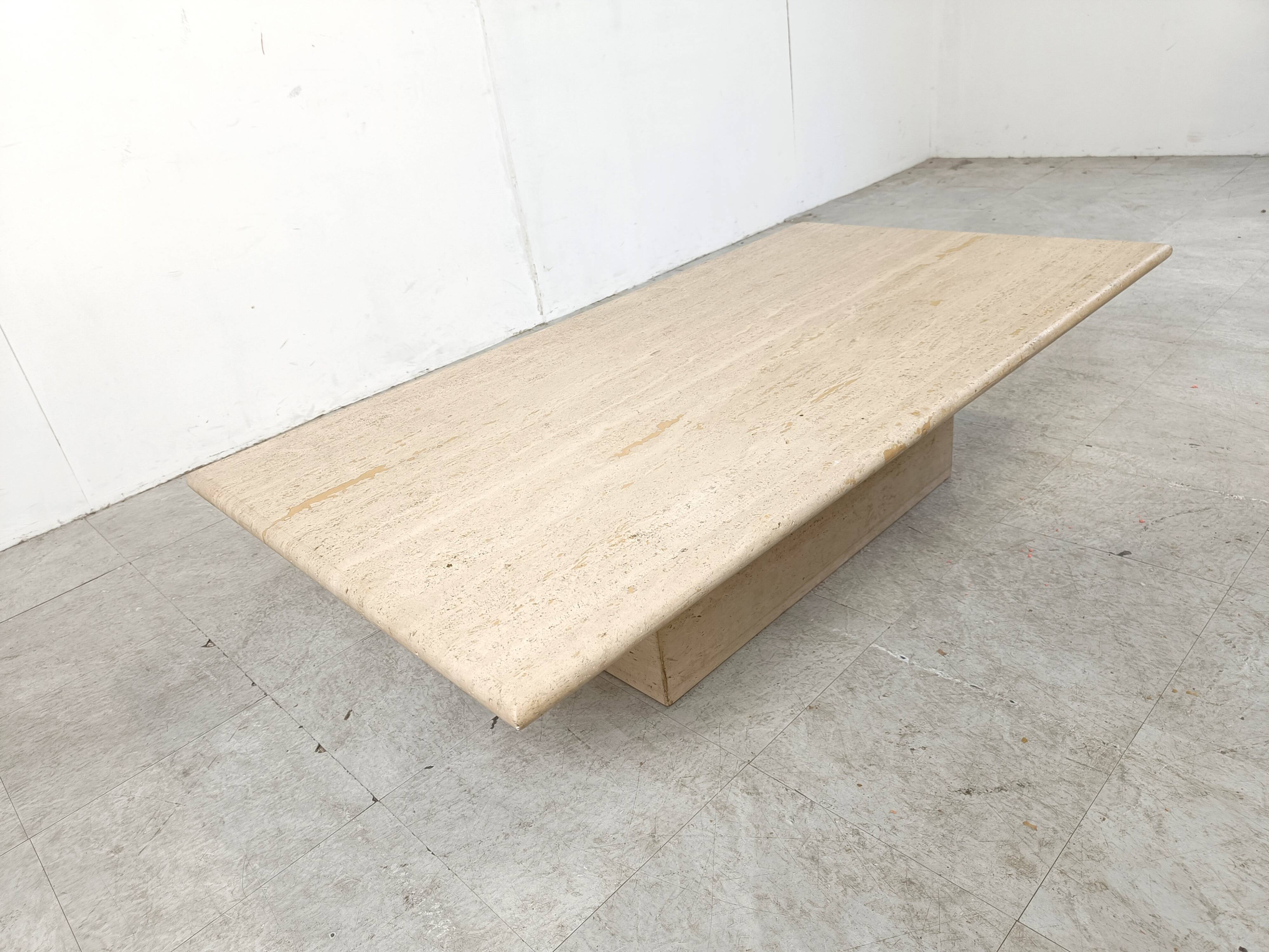 Travertine Coffee Table 1970s, Italy