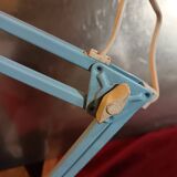 Articulated blue desk lamp