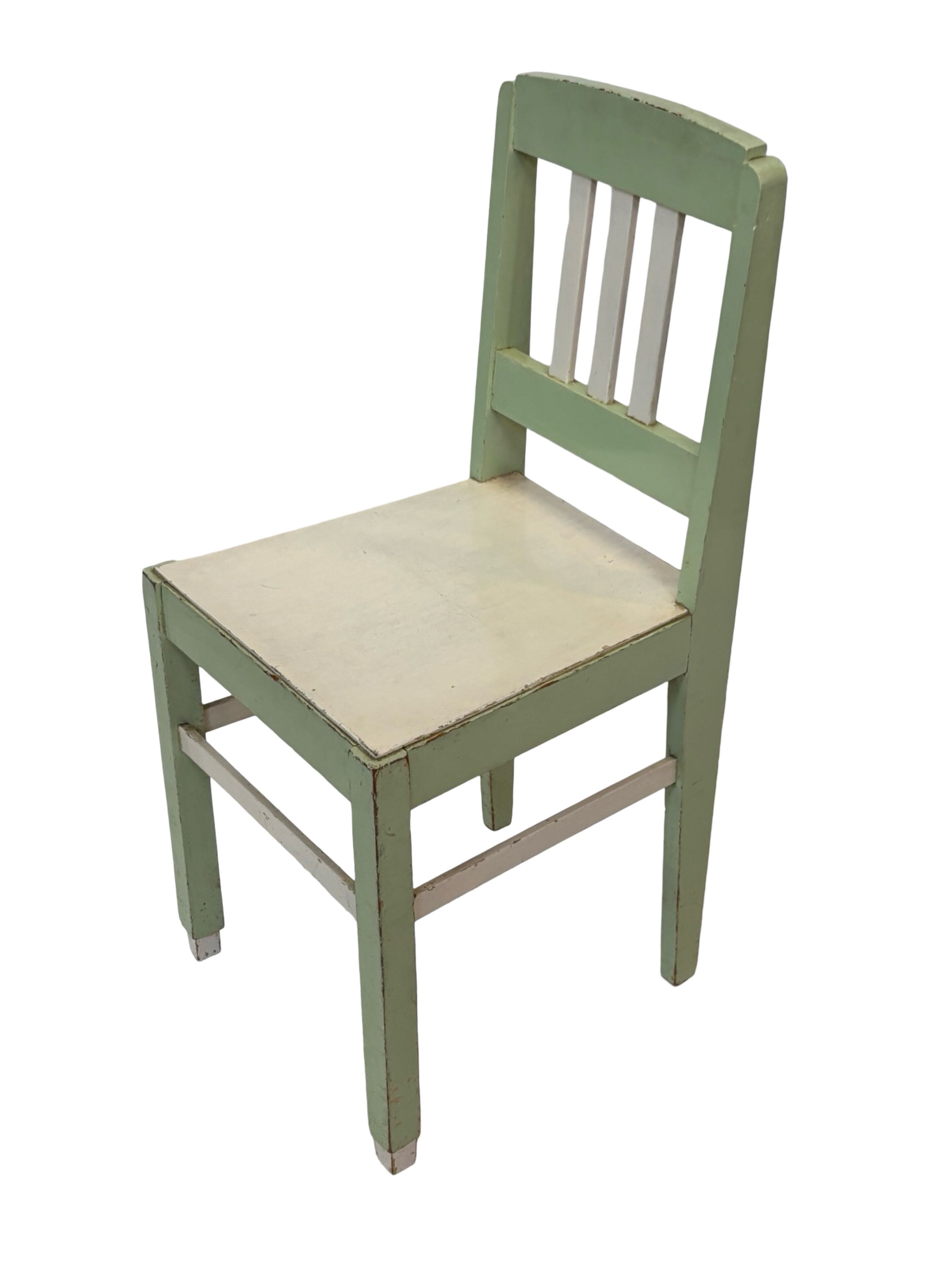 Chaise Art Déco vintage, style de design minimaliste, bois "de stijl"