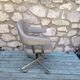 Swivel office chair, adjustable chrome skaï 60s 70s