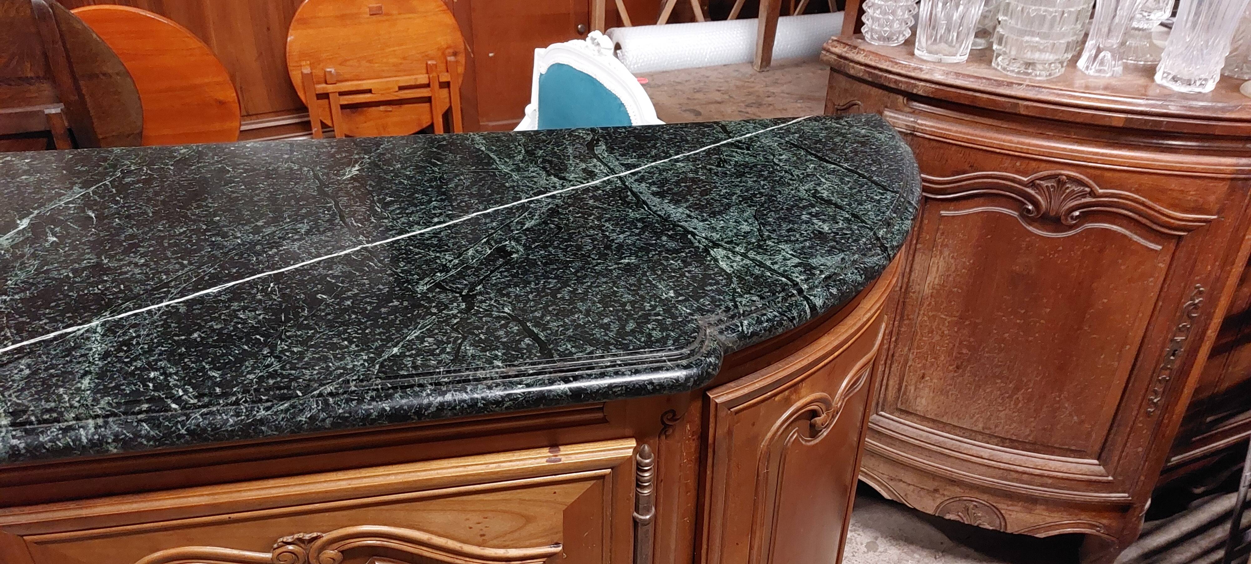 Louis XV style sideboard in cherry wood 4 doors