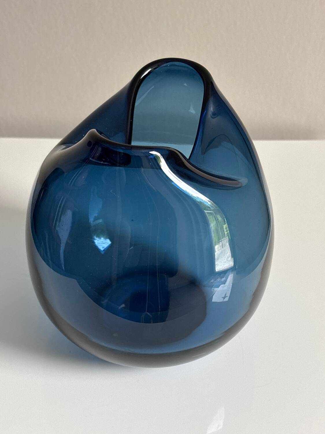 Blown glass ball vase