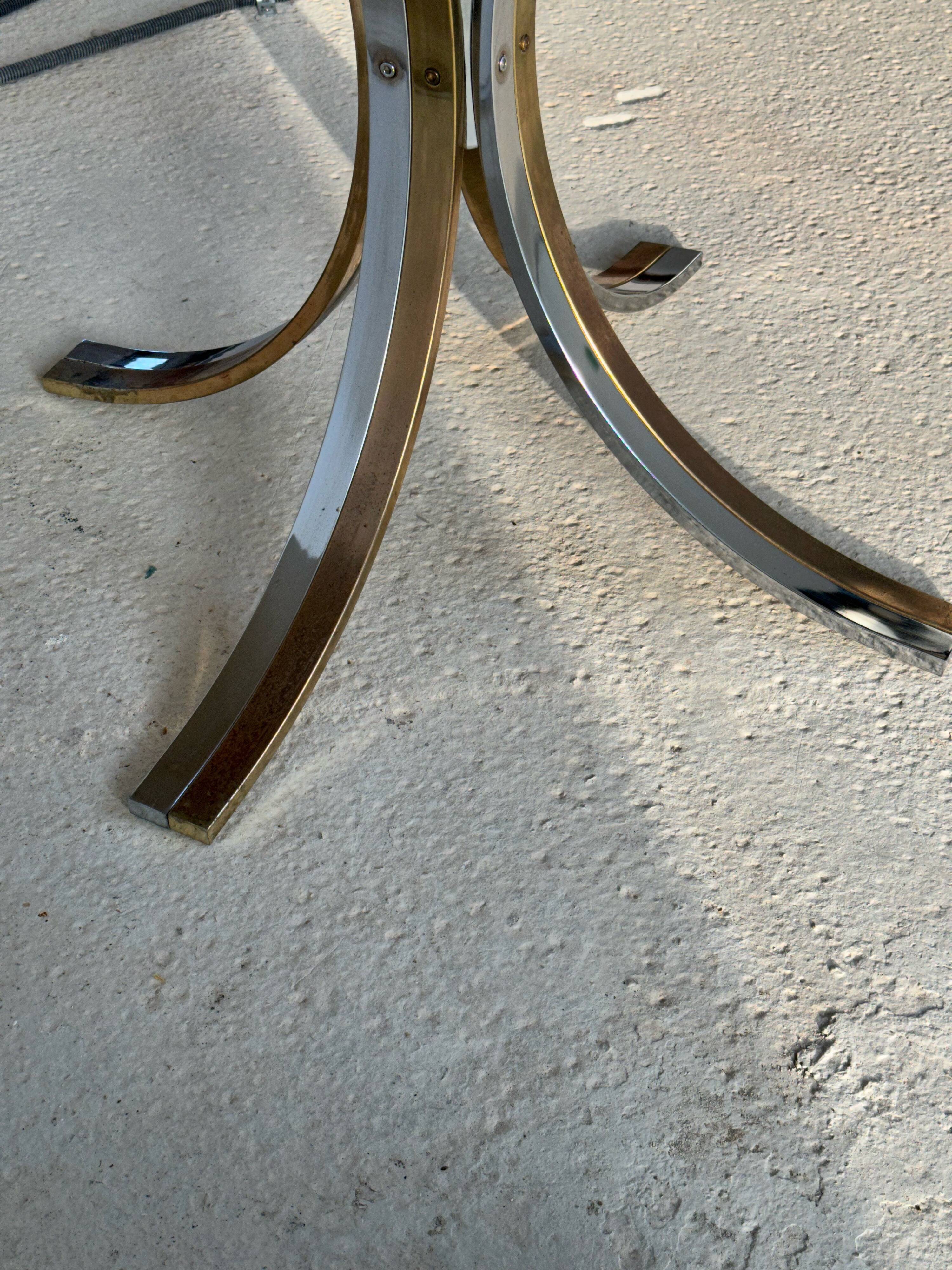 Table à manger en verre octogonale design Italien des années 70