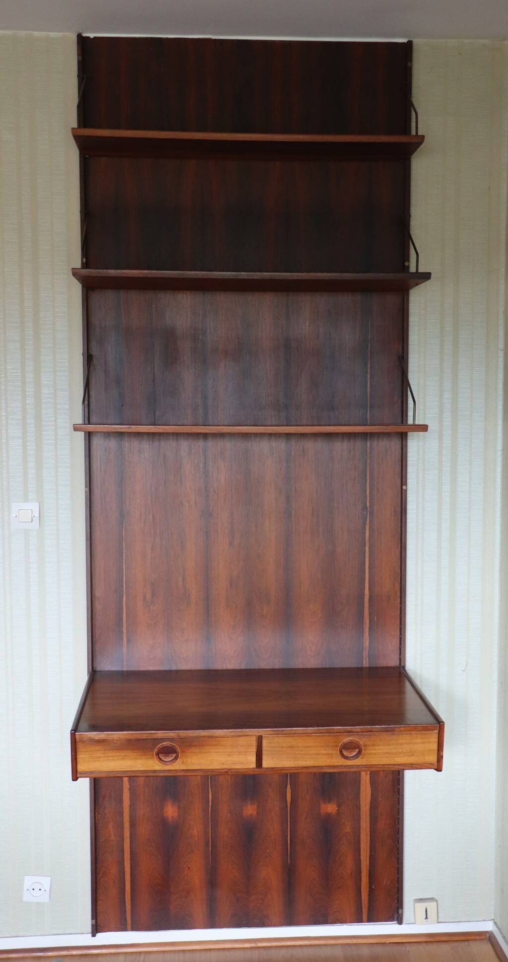 Danish wall unit by Thygesen and Sorensen in rosewood, 1960