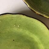 Set  of plates of glazed Earth Biot to gadroons