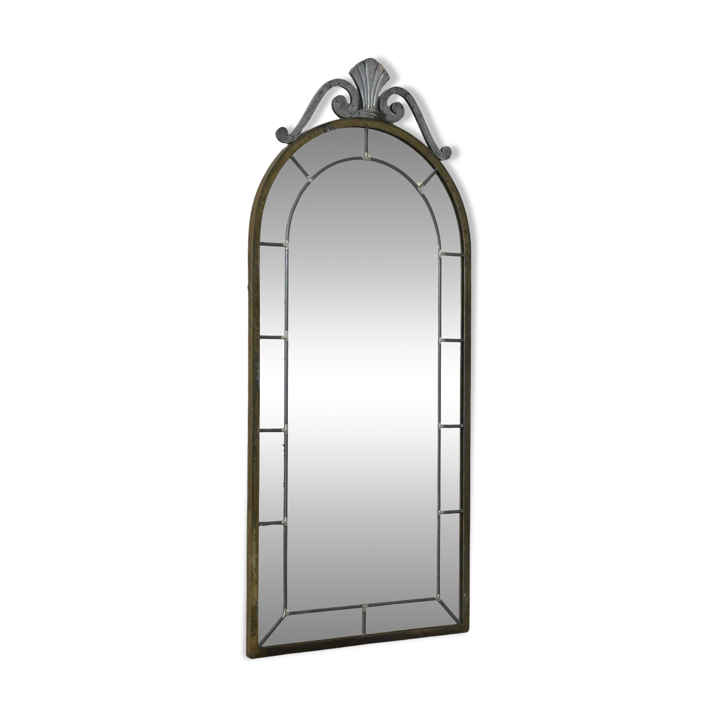 Miroir nordique en métal des années 50 – Design vintage