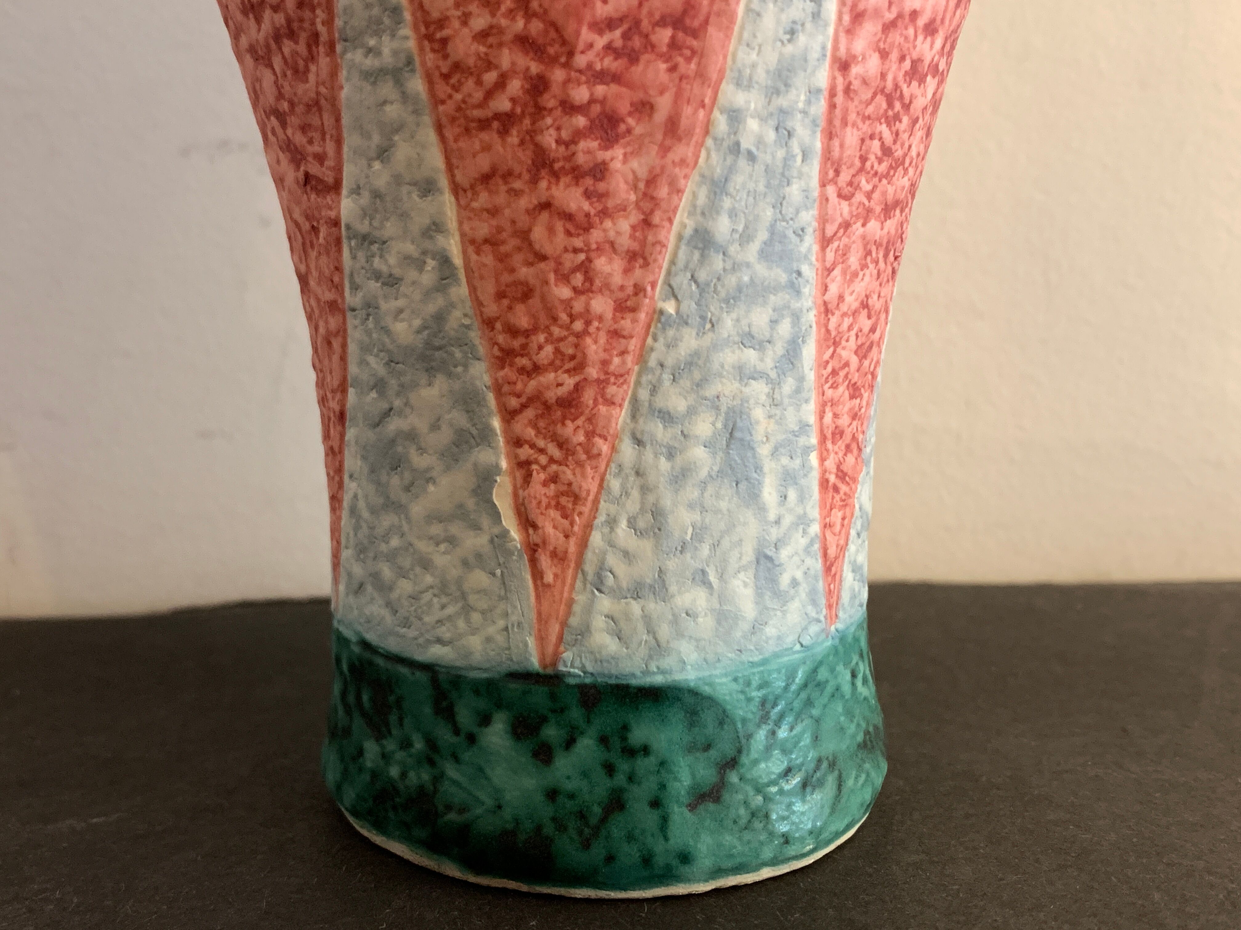Ceramic cornet vase by Jacques Sagan, Vallauris, 1960