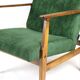 Vintage green velvet lounge chair, 1970s