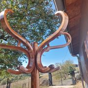 wooden parrot coat rack, bistro, vintage