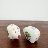 Ceramic pig salt and pepper shaker set