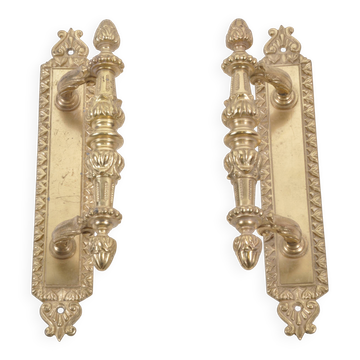 Paire de poignées de tirage de porte battante / ancienne /