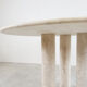 Round Italian travertine dining table 1970s
