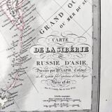 Carte ancienne de la Sibérie ou Russie d'Asie - 1842