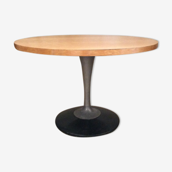 Round dining table foot tulip metal 1970