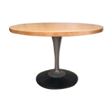 Round dining table foot tulip metal 1970