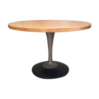 Round dining table foot tulip metal 1970