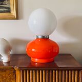 Space age red murano glass table lamp, 1970s