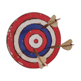 Shooting target with 3 arrows
