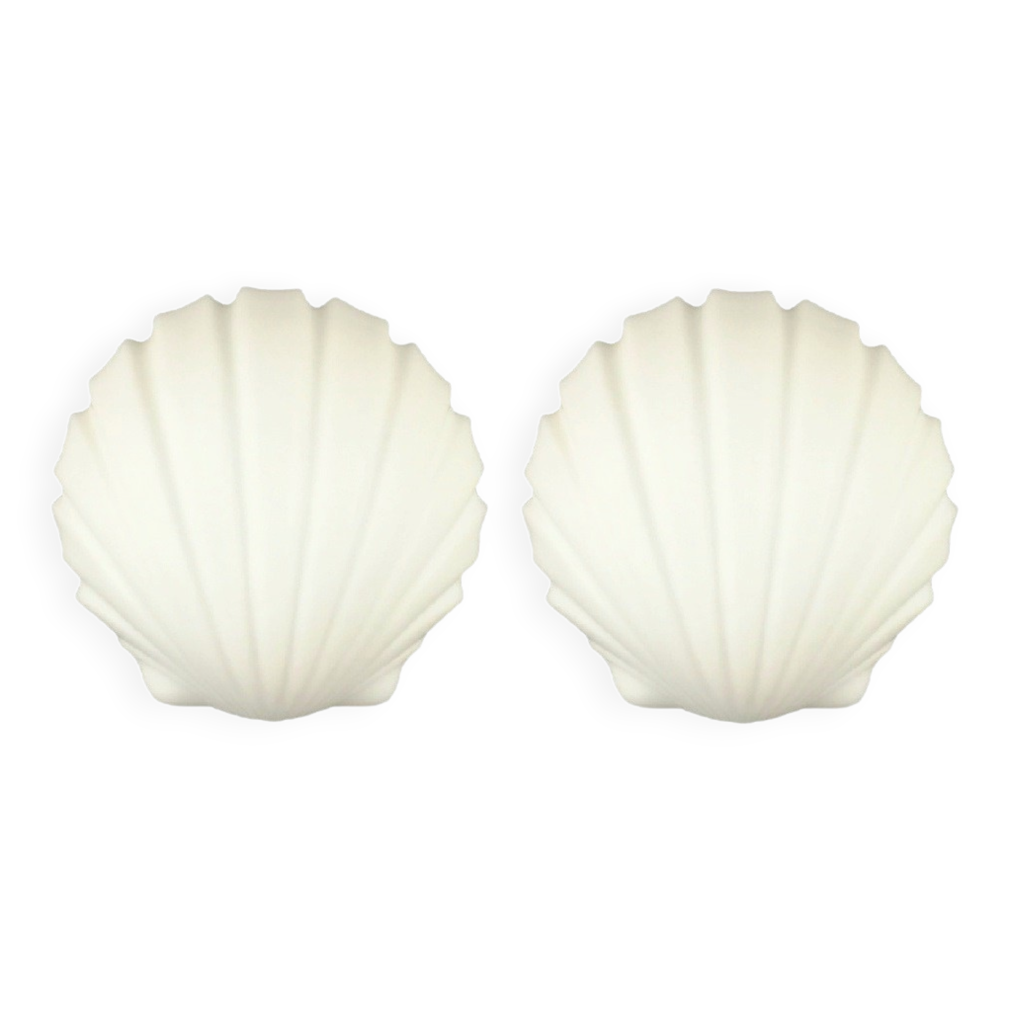 Pair of Vintage Shell-Shaped Opaline Glass Wall Lamps from Limburg, 1970s