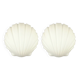 Pair of Vintage Shell-Shaped Opaline Glass Wall Lamps from Limburg, 1970s