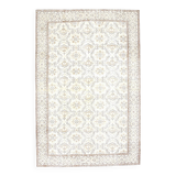 Vintage All-Over Floral Beige & Brown Turkish Rug, 212x317Cm