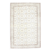 Tapis turc vintage à motifs floraux beige et brun