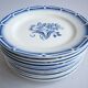 12 dessert plate decorated with earthenware in sarreguemines