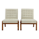 1970s Ludvik Volak Pair of Side Chairs by Drevopodnik Holesov , Czechoslovakia