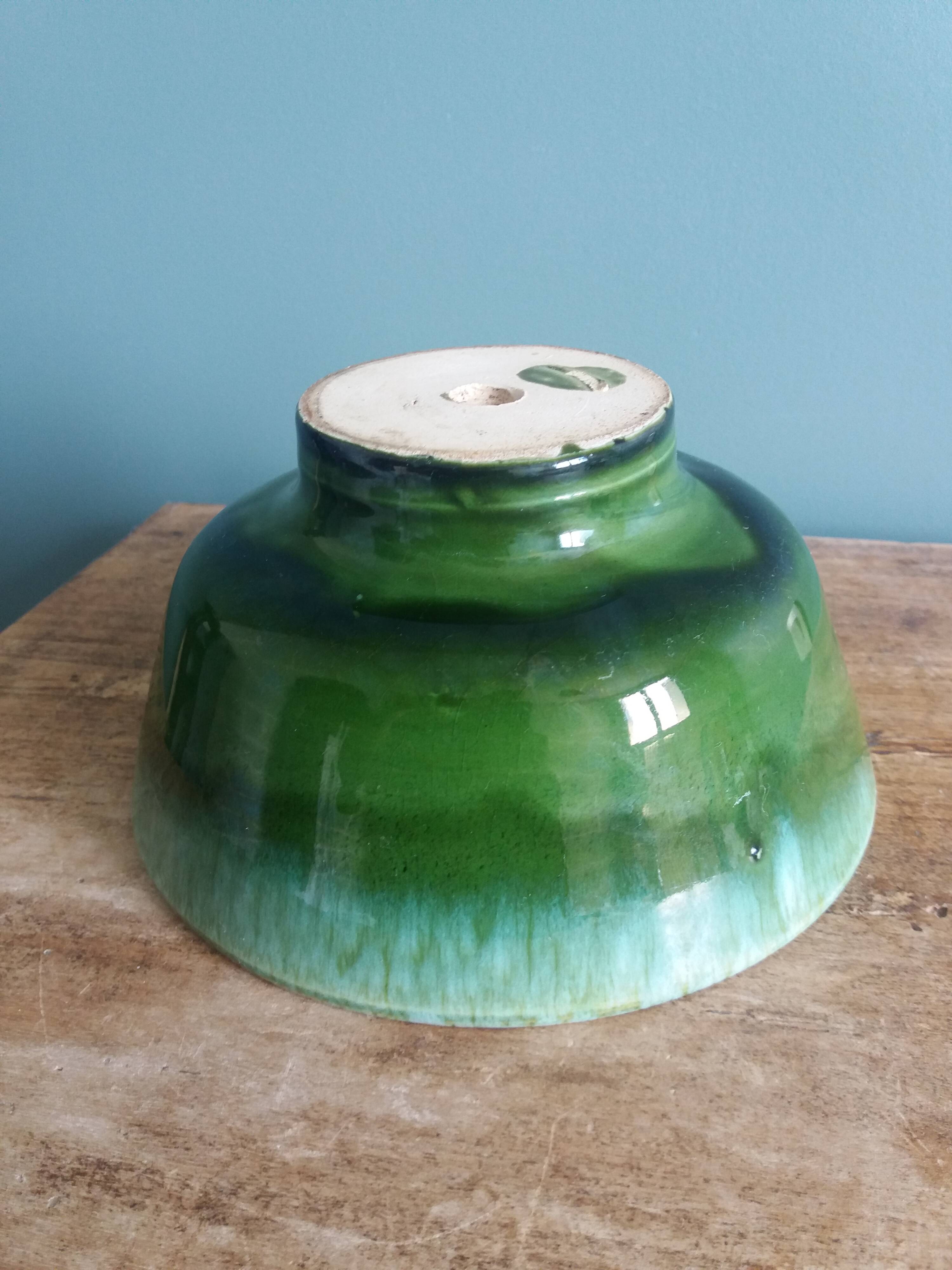 Planter, flower pot in glazed ceramic