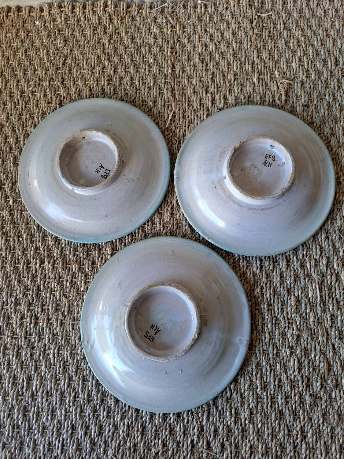 3 vintage oriental plates