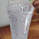 Vintage geometric cut crystal vase - 1970