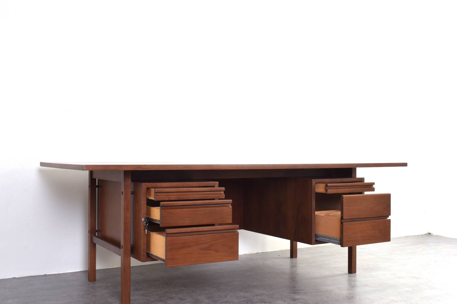 Mid-Century Large American Walnut Executive Desk